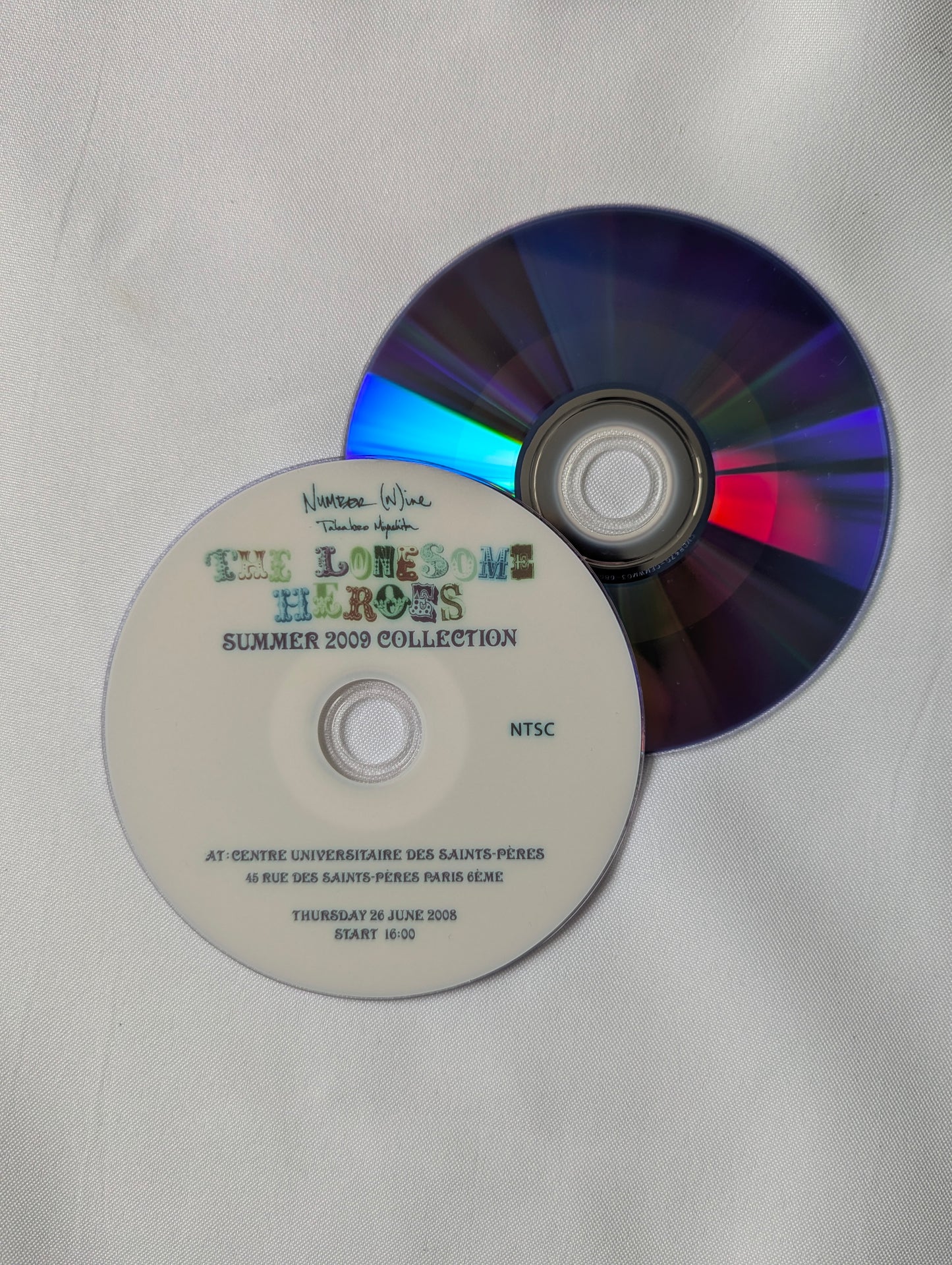 Number (N)ine "The lonesoe heroes" Summer 2009 collection CD disc