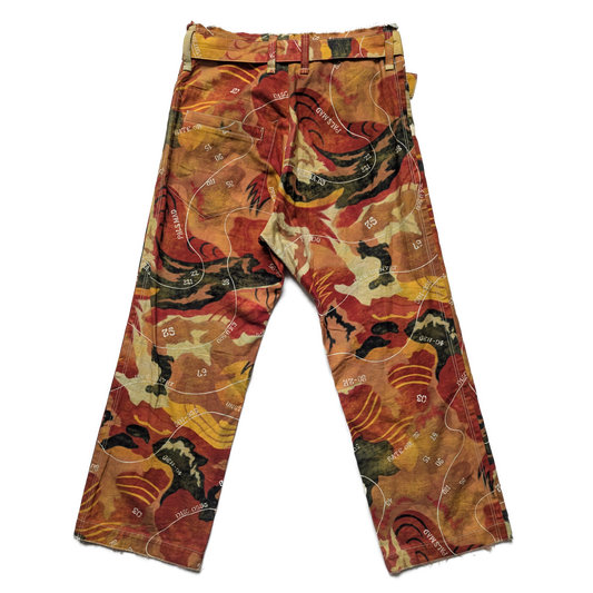 Yohji Yamamoto Pour Homme topography print trousers