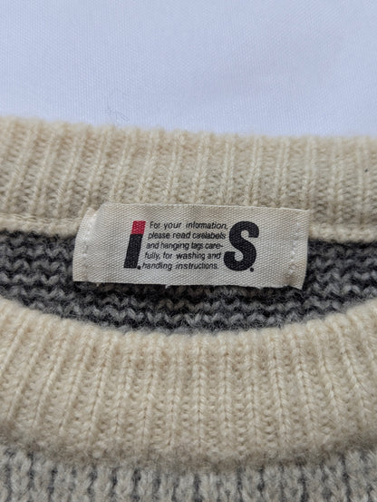 Issey Miyake sports ski print 80's knit