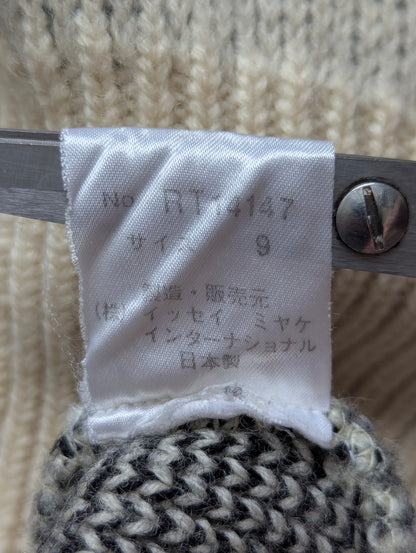 Issey Miyake sports ski print 80's knit