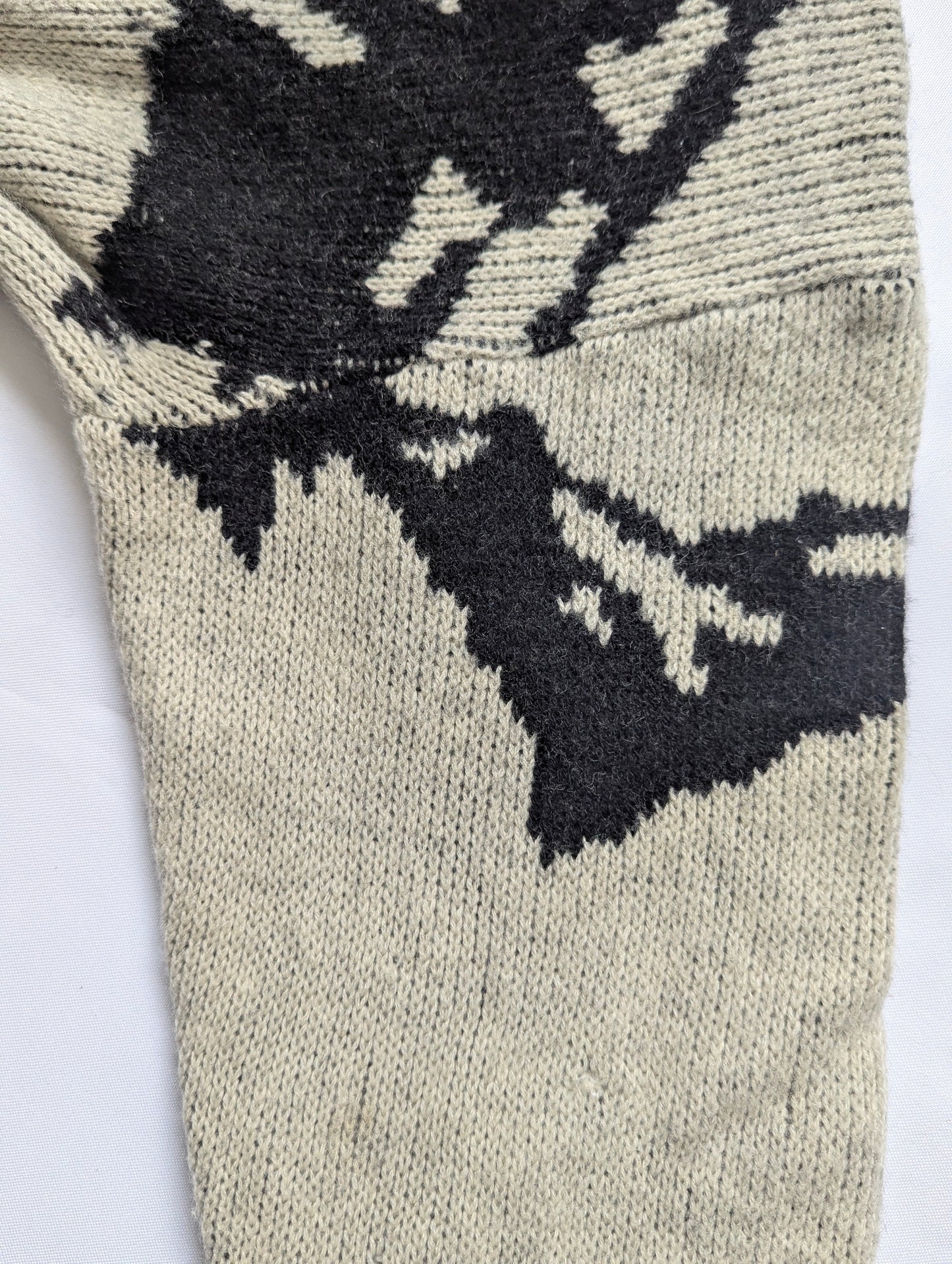 Issey Miyake sports ski print 80's knit