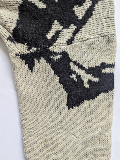 Issey Miyake sports ski print 80's knit