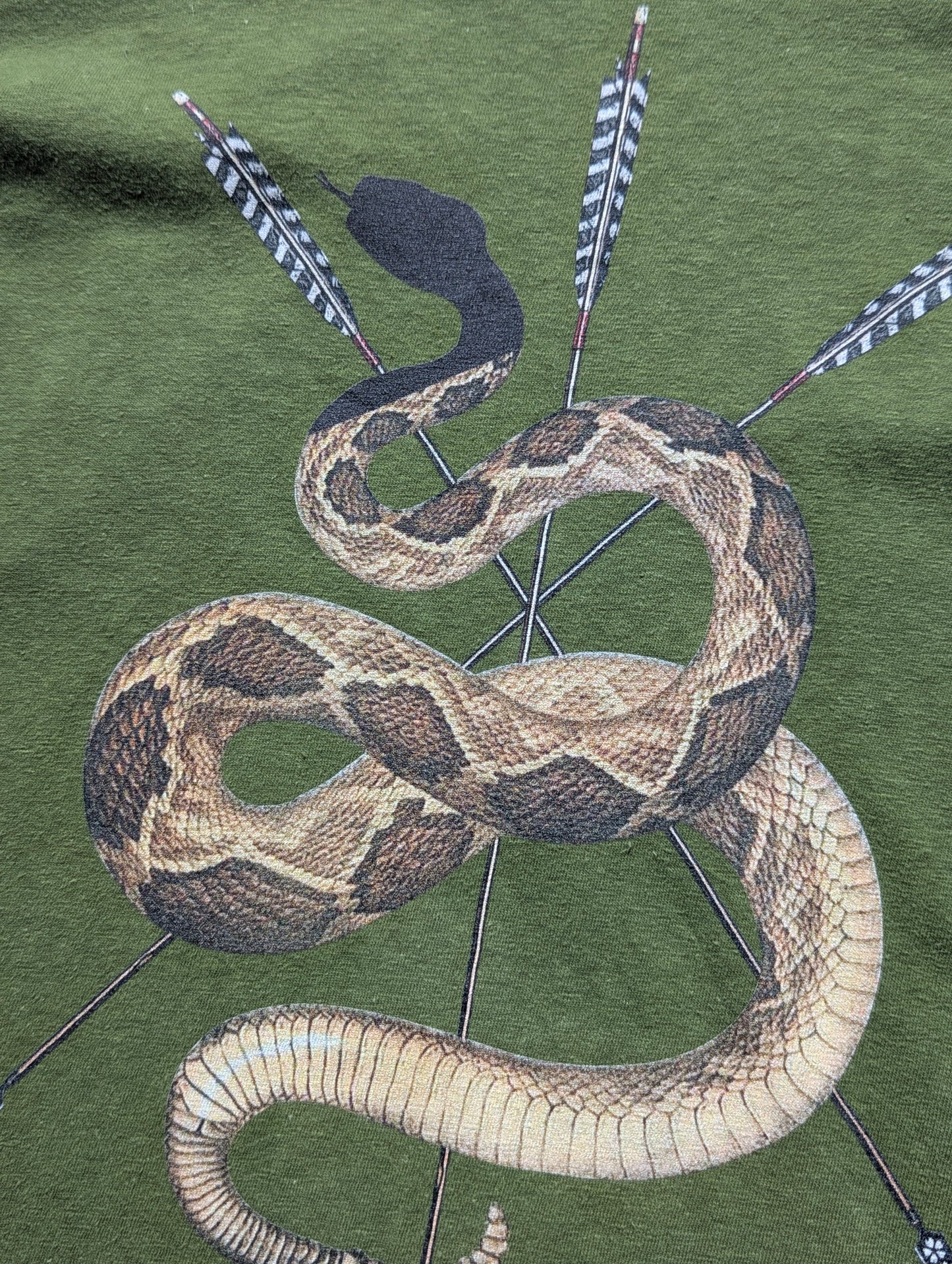 Undercover "Fallen man" snake pattern long sleeve shirt