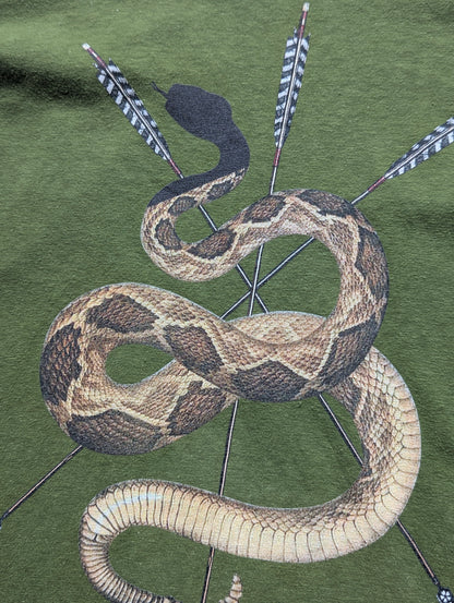 Undercover "Fallen man" snake pattern long sleeve shirt
