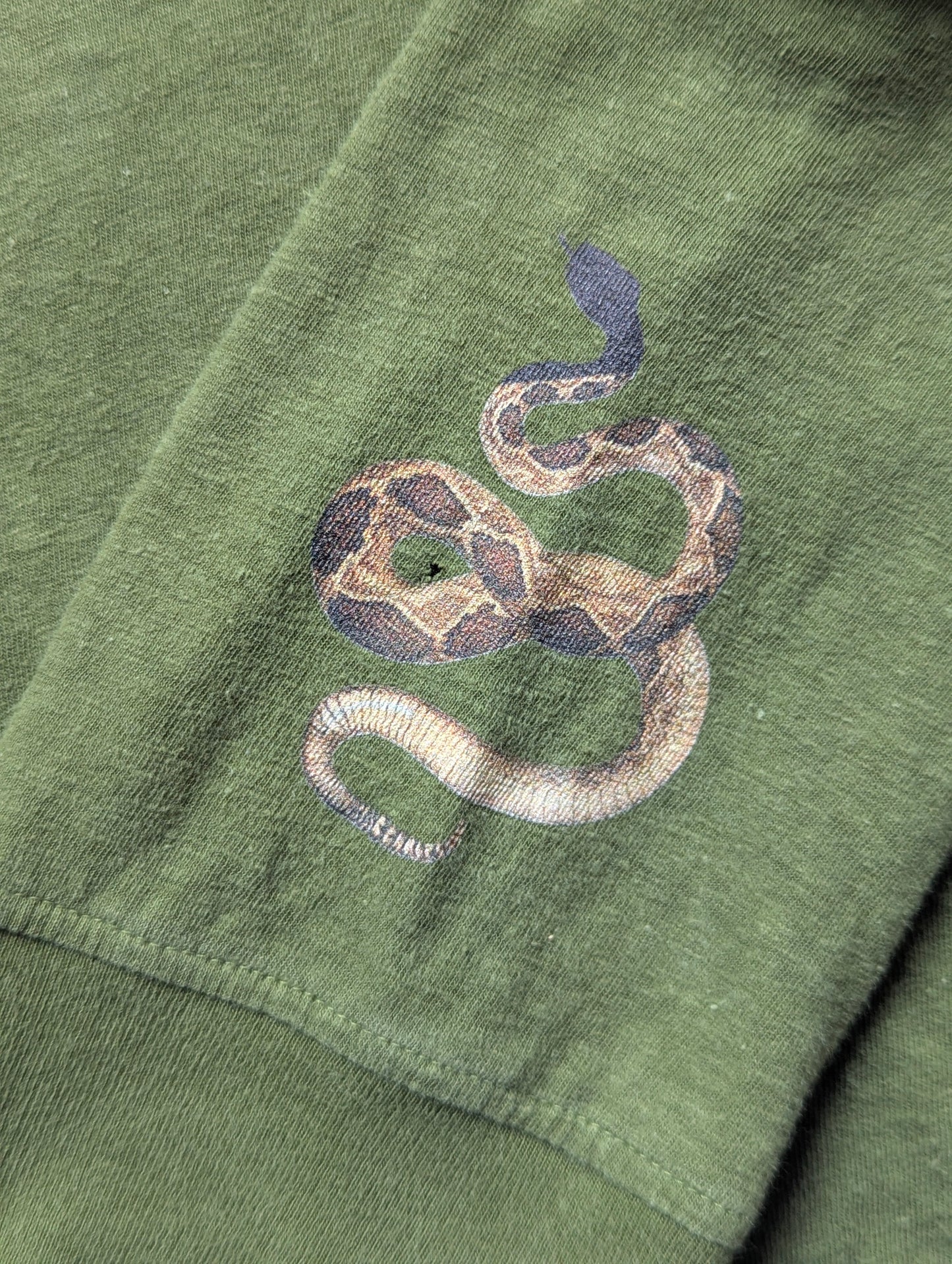Undercover "Fallen man" snake pattern long sleeve shirt