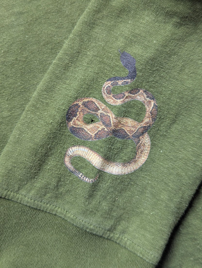 Undercover "Fallen man" snake pattern long sleeve shirt