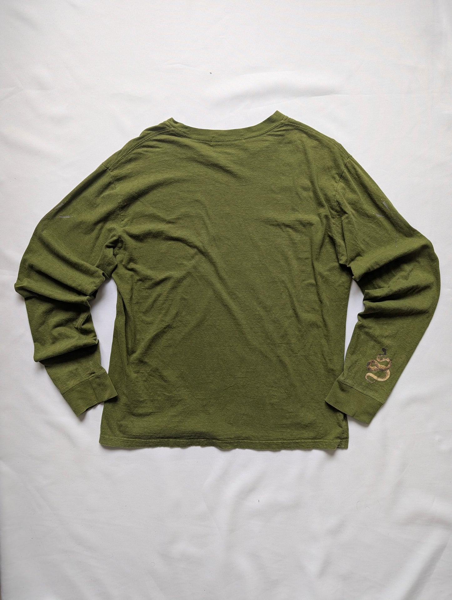 Undercover "Fallen man" snake pattern long sleeve shirt