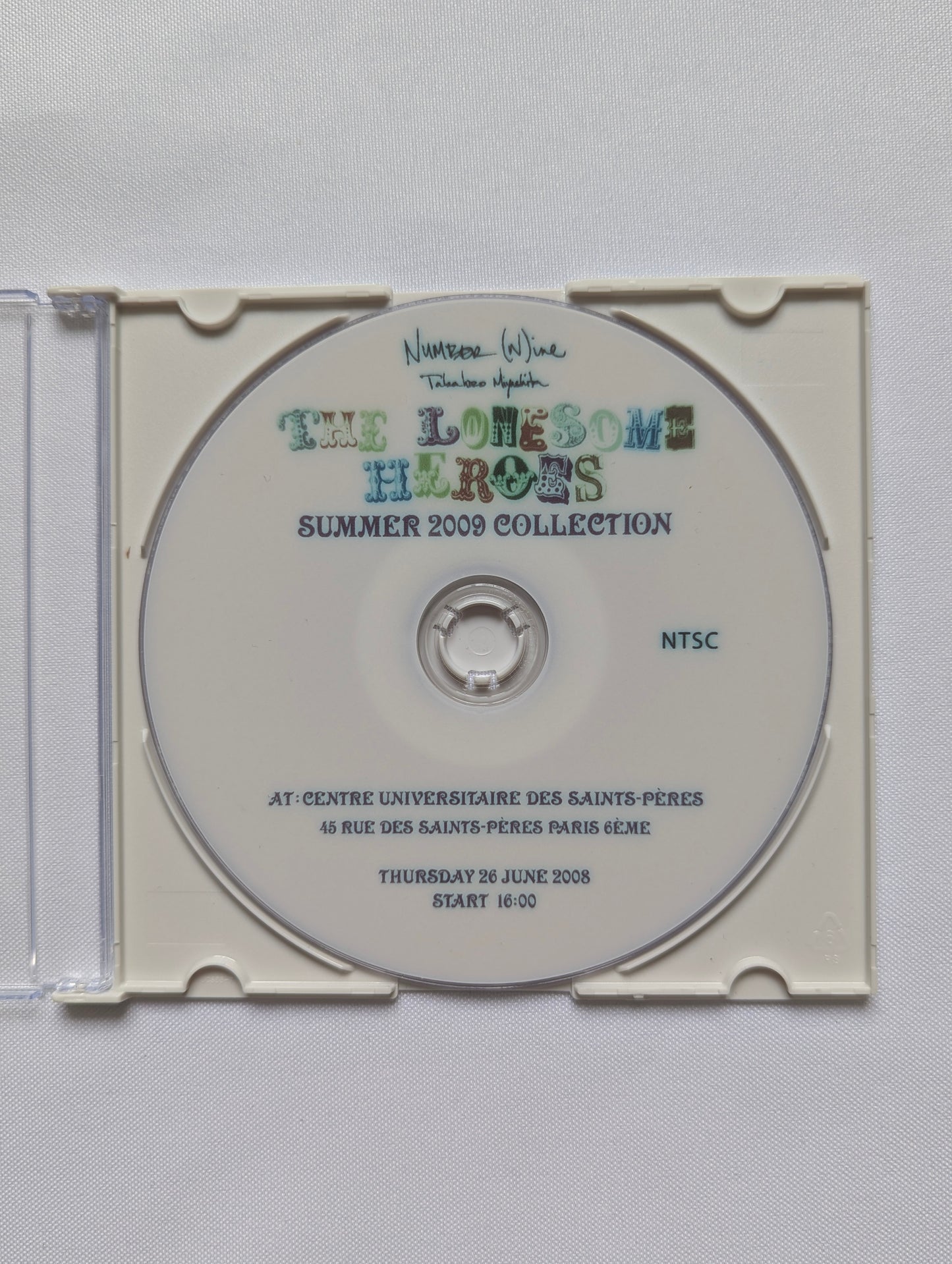 Number (N)ine "The lonesoe heroes" Summer 2009 collection CD disc