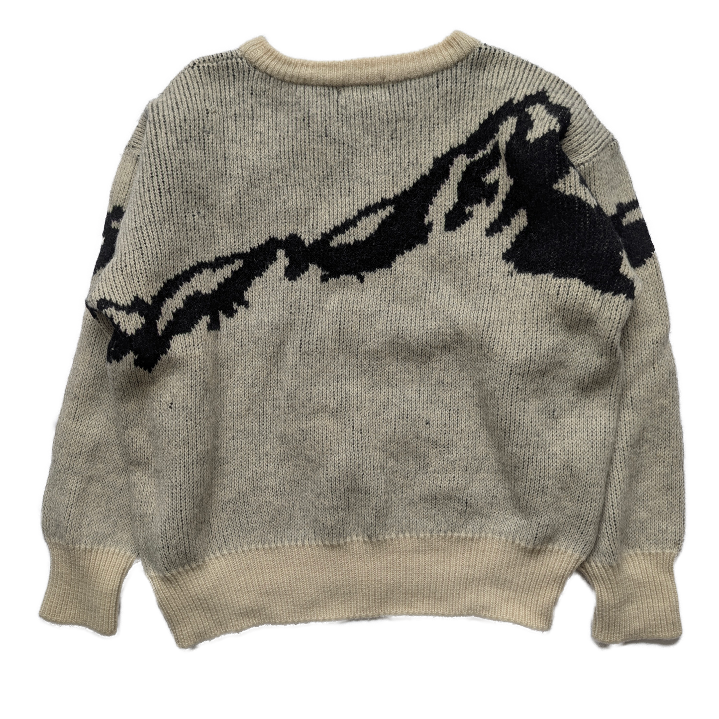 Issey Miyake sports ski print 80's knit