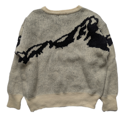Issey Miyake sports ski print 80's knit