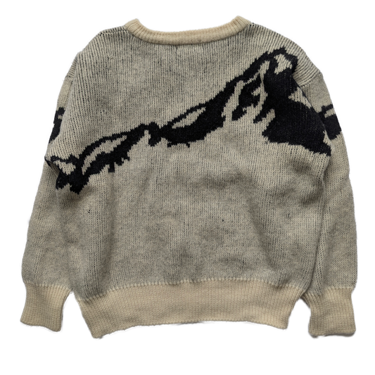 Issey Miyake sports ski print 80's knit