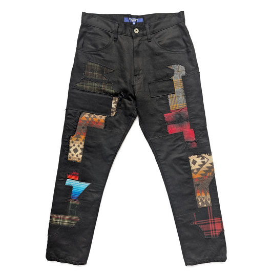 Junya Watanabe Man x Pendleton patchwork jeans