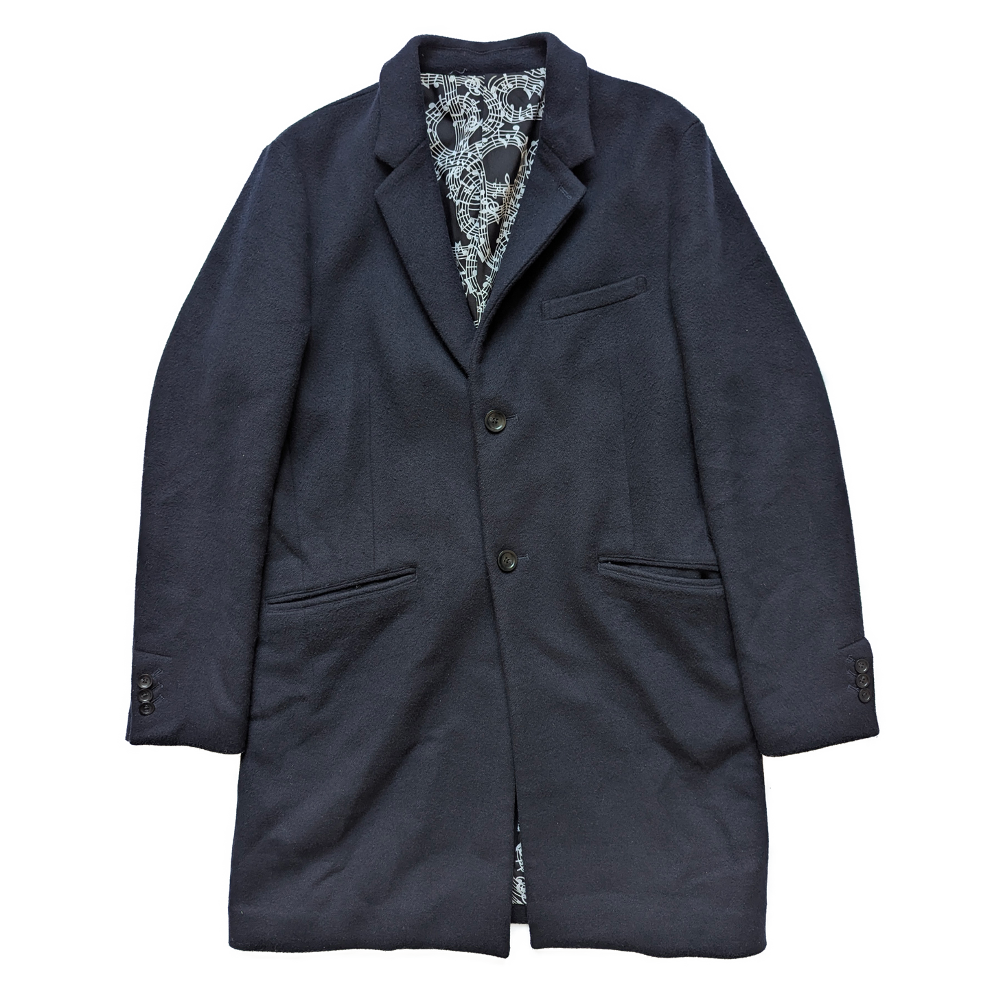 Number (N)ine musical note reprint coat