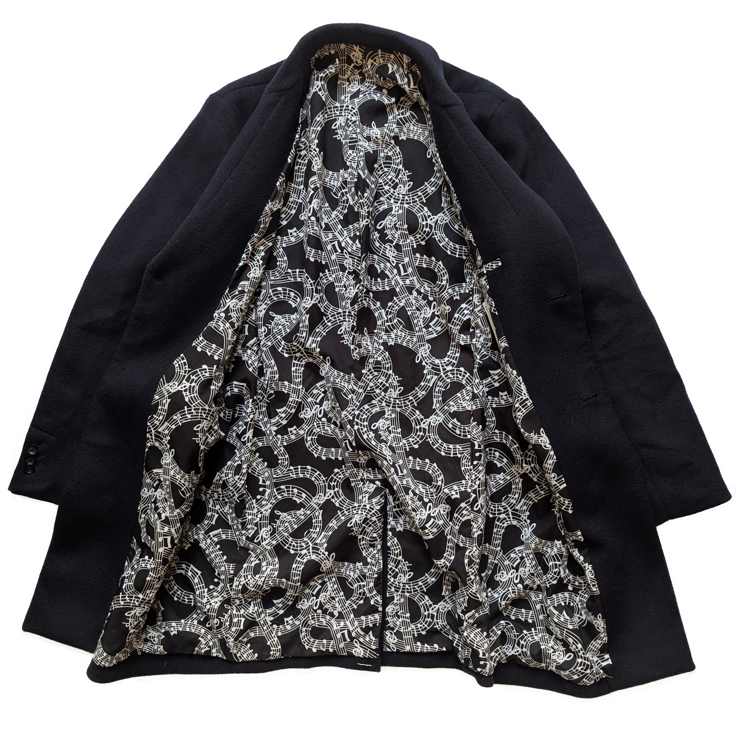Number (N)ine musical note reprint coat